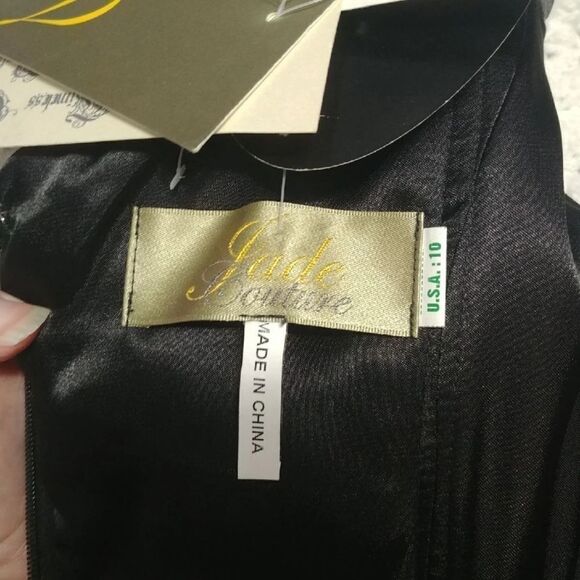 NWT Jade black one shoulder chiffon special occasion 10 - Picture 9 of 13